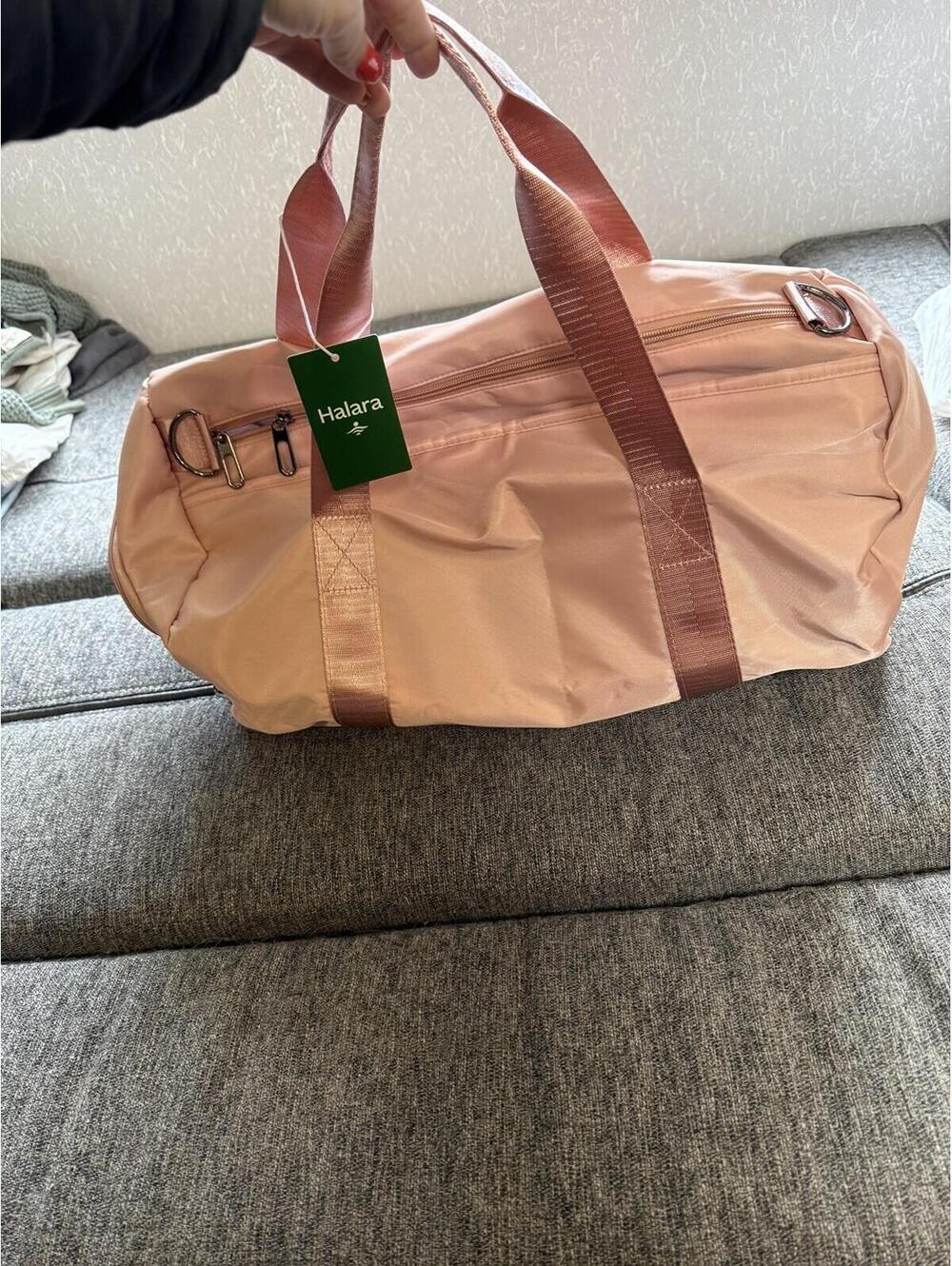 Halara pink gym bag